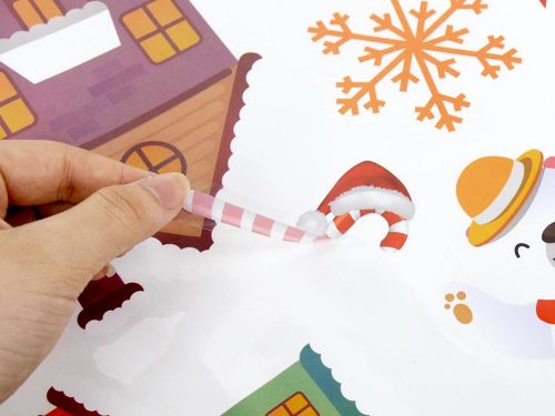 Karácsonyfa matricák az ablakhoz