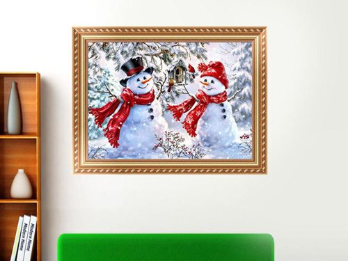 Gyémánt hímzés hóember készlet karácsonyi 5d