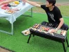 Utazó grill hordozható összecsukható tok faszén kemping bbq nagy