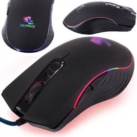 Vezetékes optikai egér laptop pc rgb gaming