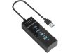 Hub usb 3.0 port splitter 4 port fekete