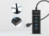 Hub usb 3.0 port splitter 4 port fekete