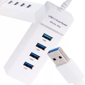 Hub usb 3.0 port splitter 4 port fehér