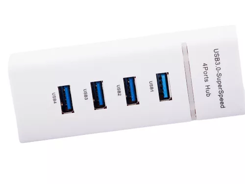 Hub usb 3.0 port splitter 4 port fehér