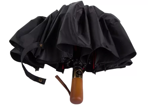 Automatikusan összecsukható esernyő, fekete, unisex, elegáns, nagy, tisztességes