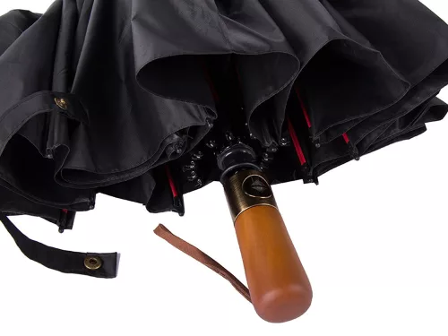 Automatikusan összecsukható esernyő, fekete, unisex, elegáns, nagy, tisztességes