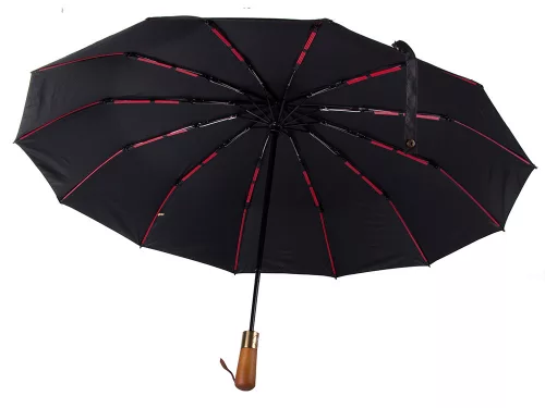 Automatikusan összecsukható esernyő, fekete, unisex, elegáns, nagy, tisztességes