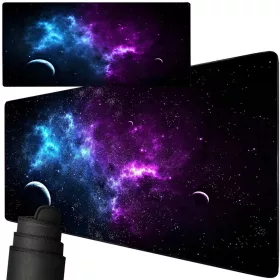   Gaming asztali pad xxl csillagos ég minta 90x40 vastag egérpad