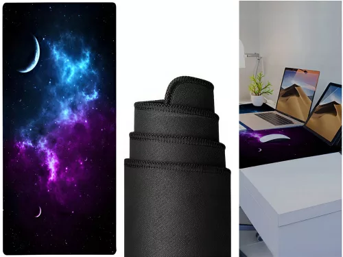 Gaming asztali pad xxl csillagos ég minta 90x40 vastag egérpad