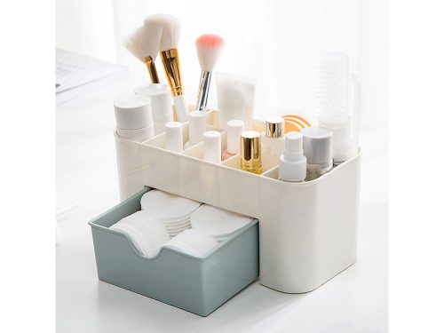 Casket kozmetikai rendszerező ékszerfiók kefetartó szürke