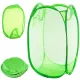 Összecsukható szennyeskosár játékokhoz, nagy tárolókonténer fogantyúk zöld