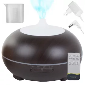   Párásító aromaterápiás aromadiffúzor időkapcsoló rgb fekete