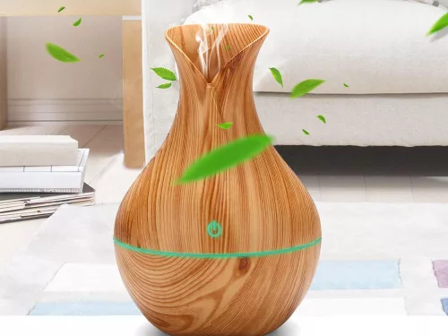 Levegő párásító aroma diffúzor aromaterápia rgb megvilágítás usb faminta