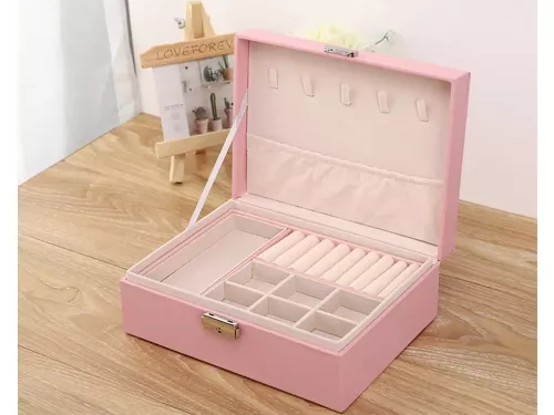 szervező ékszerdoboz elegáns kulcsdoboz rózsaszín