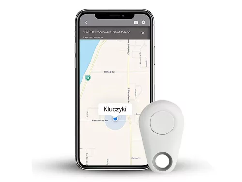 Kulcstartó telefon kulcskereső bluetooth kulcskereső jeladó fehér