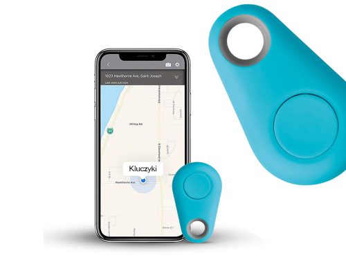 Kulcstartó telefon kulcskereső bluetooth kulcskereső jeladó kék