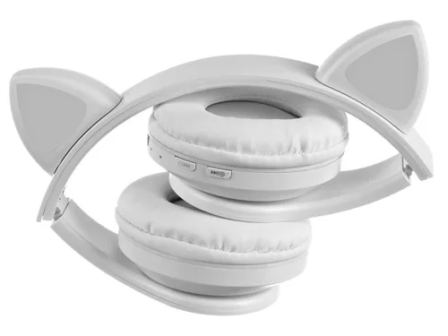 Vezeték nélküli fejhallgató bluetooth rádió fm mp3 macska füles led háttérvilágítással