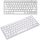 Vezeték nélküli Bluetooth billentyűzet pc ipad mac, vékony, angol, fehér