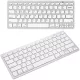 Vezeték nélküli Bluetooth billentyűzet pc ipad mac, vékony, angol, fehér