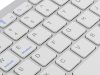 Vezeték nélküli Bluetooth billentyűzet pc ipad mac, vékony, angol, fehér