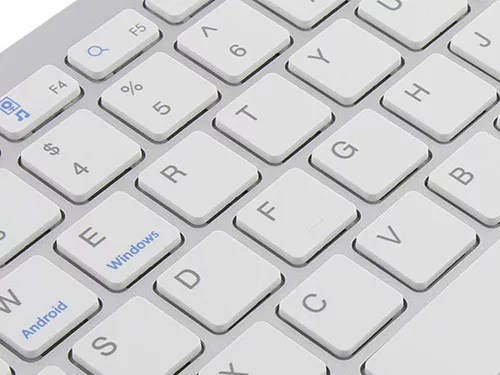 Vezeték nélküli Bluetooth billentyűzet pc ipad mac, vékony, angol, fehér