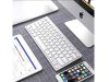 Vezeték nélküli Bluetooth billentyűzet pc ipad mac, vékony, angol, fehér