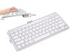 Vezeték nélküli Bluetooth billentyűzet pc ipad mac, vékony, angol, fehér
