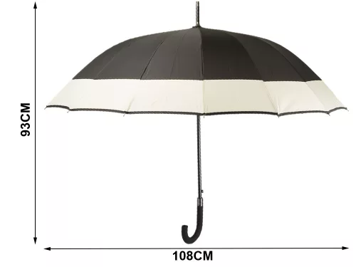 Elegáns nagy kormányzati esernyő, erős xxl, csúszásmentes fogantyú, automata