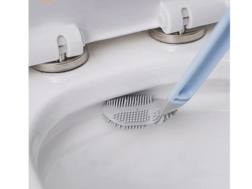 Szilikon WC kefe WC horog higiénikus kék