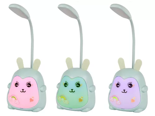 Led rgb usb asztali lámpa gyerekeknek olvasástanuláshoz 3 módban kék