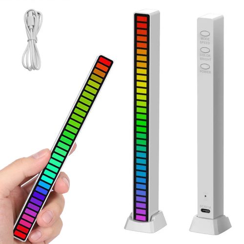 Hangra működő USB RGB ledes világítás 18 üzemmóddal fehér