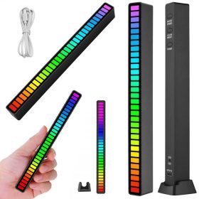   Hangra működő USB RGB ledes világítás 18 üzemmóddal v2 fekete