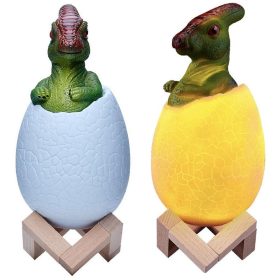   Dinoszaurusz éjszakai lámpa triceratops egg rgb led izzó tojás gyerekeknek