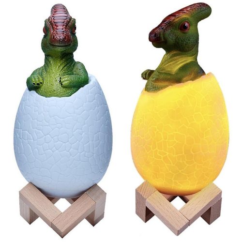 Dinoszaurusz éjszakai lámpa triceratops egg rgb led izzó tojás gyerekeknek