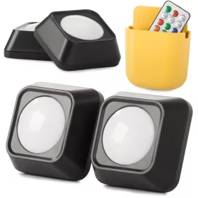   Vezeték nélküli rgb led éjszakai lámpa távirányító 2 db fekete