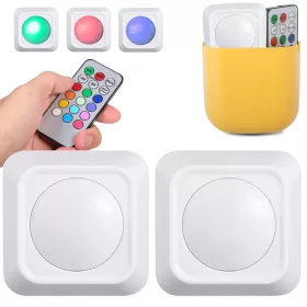   Vezeték nélküli rgb led éjszakai lámpa távirányító 2 db fehér
