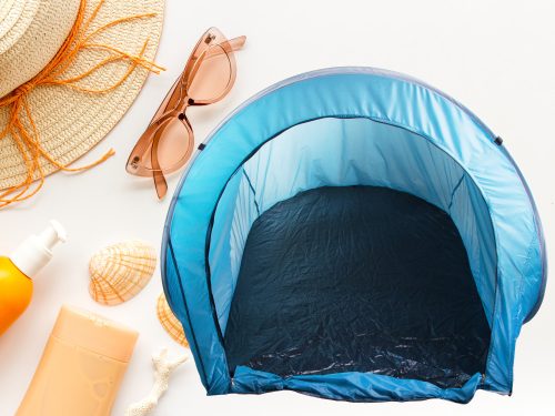 Strand sátor nagy zárható pop-up önösszecsukható uv-védelem