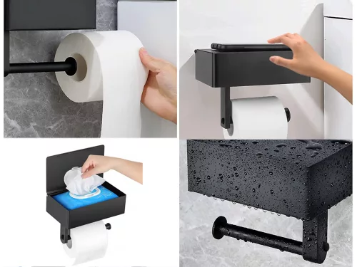 Loft wc-papír tartó loft wc polc acél