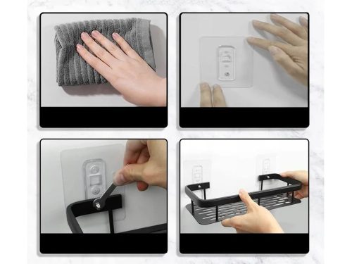 Fürdőszoba polc a fürdőszobában zuhanyzóhoz konyhai loft fém akasztós polc