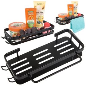   Fürdőszoba polc fürdőszoba akasztó loft konyha akasztós fém fekete