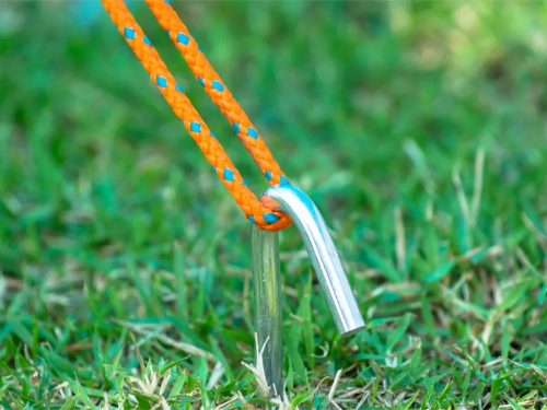 Sátorcölöpök horgonyzó malacok acél 31cm 10db horog és hurok csapok