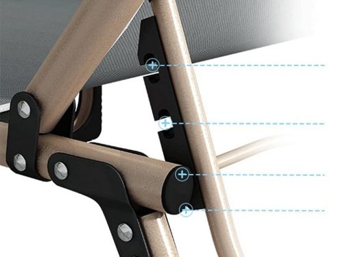 Kemping ágy, összecsukható heverő, állítható háttámlával