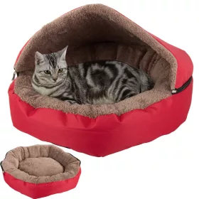 Kennel kutyaágy puha zipzásos fedővel piros