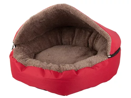 Kennel kutyaágy puha zipzásos fedővel piros
