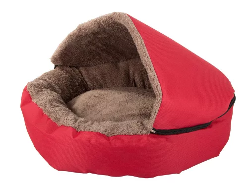 Kennel kutyaágy puha zipzásos fedővel piros