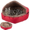 Kennel kutyaágy puha zipzásos fedővel piros