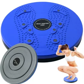   Swivel twister Forgó csavaró torna edzéshez, fitness talpmasszázshoz 360 füles mágnesekkel kék