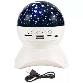   Star projektor éjszakai fény csillag led hangszóró bluetooth usb projektor fehér