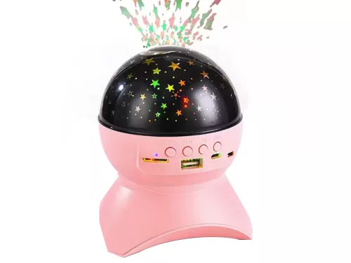 Star projektor éjszakai fény csillag led hangszóró bluetooth usb projektor rózsaszín