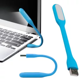   Szilikon rugalmas usb lámpa laptop notebook számítógéphez 6 led kék